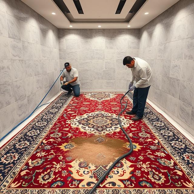 قالیشویی ناب شستشوی فرش با شوینده‌های درجه‌ یک خارجی در غرب تهران اکباتان