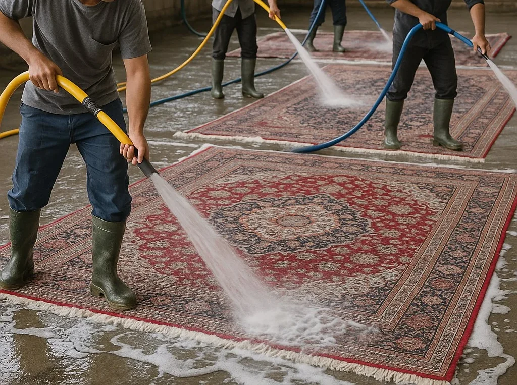 شستشوی فرش های دستباف به صورت سنتی و مدرن